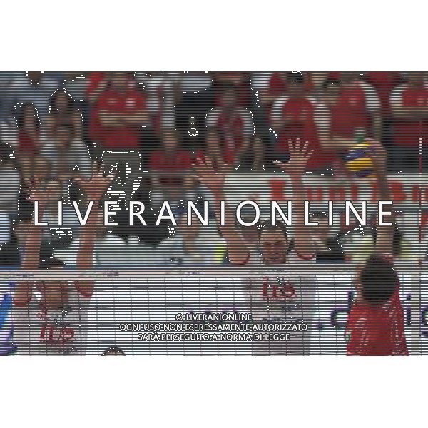 TRENTO 12/05/2013 68Â° CAMPIONATO ITALIANO DI PALLAVOLO MASCHILE SERIE A 1 FINALE-GARA 5 ITAS-PIACENZA NELLA FOTO:KAZIYSKI MATEY E BIRARELLI EMANUELE FOTO PAOLA GARBUIO/AG.ALDO LIVERANI