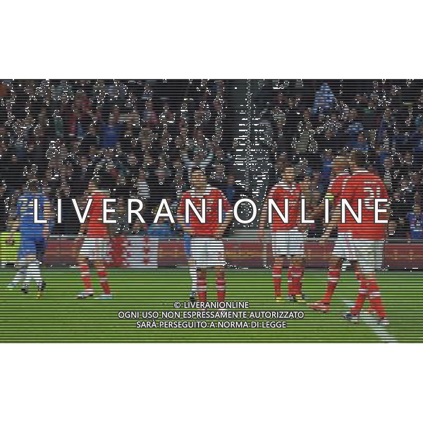 Amsterdam Arena Benfica v Chelsea (1-2) Europa League Final 15/05/2013 Dejected Benfica players as Chelsea celebrate Branislav Ivanovic\'s winning goal Photo: Roger Parker Fotosports International ©PHOTOSHOT/AGENZIA ALDO LIVERANI SAS - ITALY ONLY - EDITORIAL USE ONLY