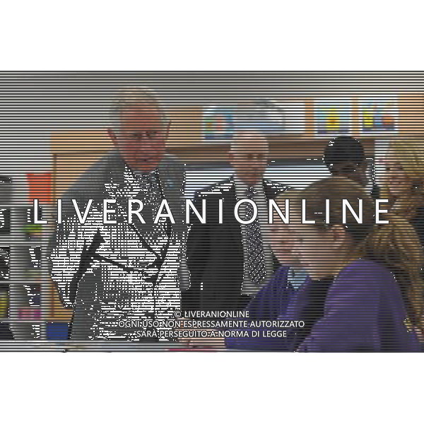The Prince of Wales, the patron of Teach First, meets pupils during his visit to The Co-operative Academy of Stoke-on-Trent, where he will meet Teach First graduates, pupils, cadets and young leaders. ©photoshot/AGENZIA ALDO LIVERANI SAS - ITALY ONLY - Il Principe Carlo d\'inghilterra, durante la sua visita a L\'Accademia Cooperativa di Stoke-on-Trent