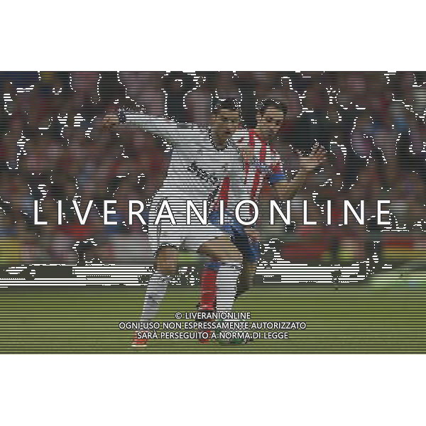 Real Madrid\'s Cristiano Ronaldo and Atletico de Madrid\'s Juanfran during spanish King\'s Cup Final on 17th of May 2013. Photo: Cesar Cebolla / ALFAQUI AG ALDO LIVERANI S A S ONLY ITALY