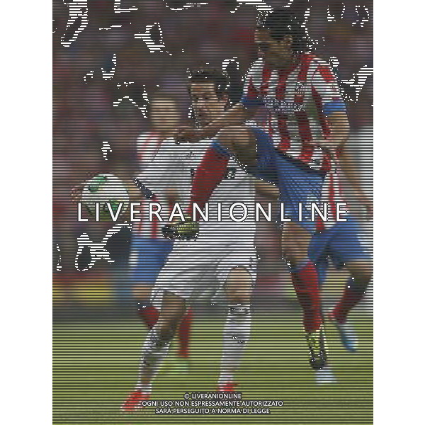 Real Madrid\'s Michael Essien and Atletico de Madrid\'s Radamel Falcao during spanish King\'s Cup Final on 17th of May 2013. Photo: Cesar Cebolla / ALFAQUI AG ALDO LIVERANI S A S ONLY ITALY