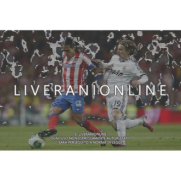 Real Madrid\'s Luka Modric and Atletico de Madrid\'s Radamel Falcao during spanish King\'s Cup Final on 17th of May 2013. Photo: Cesar Cebolla / ALFAQUI AG ALDO LIVERANI S A S ONLY ITALY