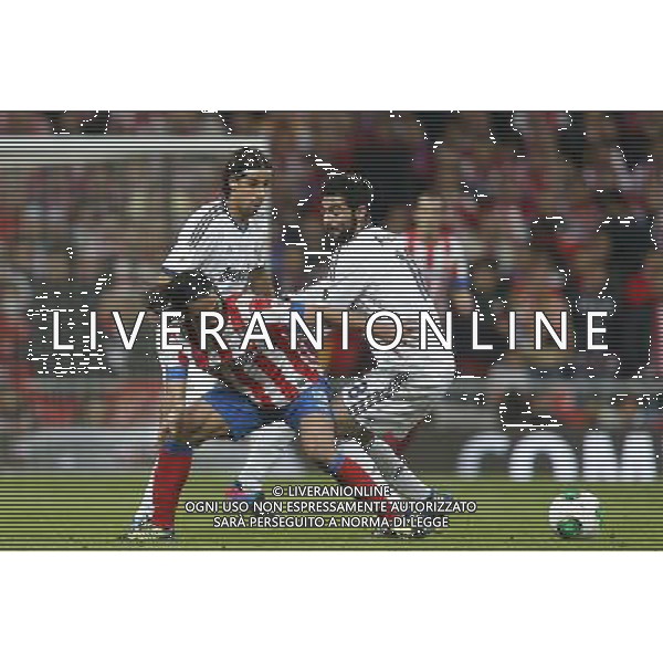 Real Madrid\'s Raul Albiol and Atletico de Madrid\'s Radamel Falcao during spanish King\'s Cup Final on 17th of May 2013. Photo: Cesar Cebolla / ALFAQUI AG ALDO LIVERANI S A S ONLY ITALY