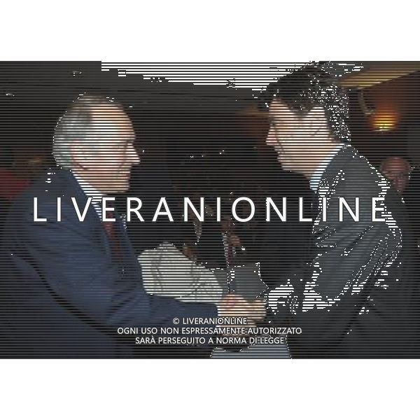 MILANO 20/5/2013 SALA BUZZATI VIA BALZAN, 3 CONVEGNO DELLA GAZZETTA DELLO SPORT: \'IL CALCIO CHE VOGLIAMO\' NELLA FOTO GIANCARLO ABETE ED ANDREA AGNELLI FOTO ROMANO/AG ALDO LIVERANI S.A.S.