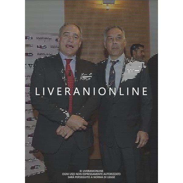 MILANO 20/5/2013 SALA BUZZATI VIA BALZAN, 3 CONVEGNO DELLA GAZZETTA DELLO SPORT: \'IL CALCIO CHE VOGLIAMO\' NELLA FOTO ANDREA MONTI E JAMES PALLOTTA FOTO ROMANO/AG ALDO LIVERANI S.A.S.