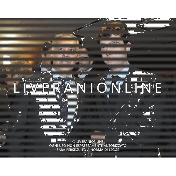 MILANO 20/5/2013 SALA BUZZATI VIA BALZAN, 3 CONVEGNO DELLA GAZZETTA DELLO SPORT: \'IL CALCIO CHE VOGLIAMO\' NELLA FOTO JAMES PALLOTTA ED ANDREA AGNELLI FOTO ROMANO/AG ALDO LIVERANI S.A.S.