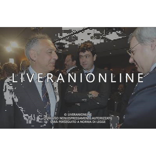 MILANO 20/5/2013 SALA BUZZATI VIA BALZAN, 3 CONVEGNO DELLA GAZZETTA DELLO SPORT: \'IL CALCIO CHE VOGLIAMO\' NELLA FOTO JAMES PALLOTTA, ANDREA AGNELLI E MAURIZIO BERETTA FOTO ROMANO/AG ALDO LIVERANI S.A.S.