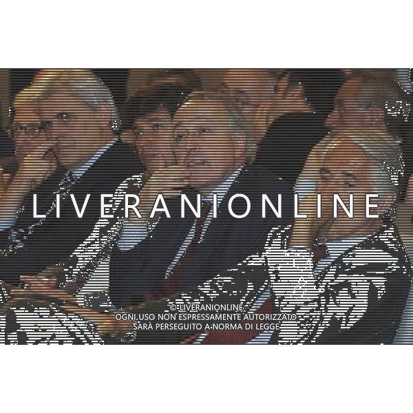 MILANO 20/5/2013 SALA BUZZATI VIA BALZAN, 3 CONVEGNO DELLA GAZZETTA DELLO SPORT: \'IL CALCIO CHE VOGLIAMO\' NELLA FOTOMARCELLO NICCHI, DEMETRIO ALBERTINI, GIANCARLO ABETE E GIOVANNI MALAGO\' FOTO ROMANO/AG ALDO LIVERANI S.A.S.