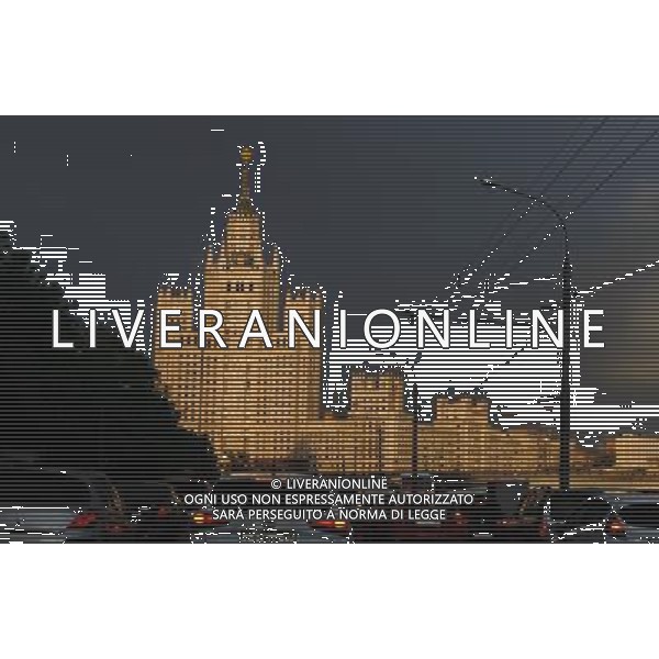 (130522) -- MOSCOW, May 22, 2013 () -- Photo taken on May 22, 2013 shows a view of Moscow city after a heavy rain in late afternoon. (/Jiang Kehong) ©photoshot/AGENZIA ALDO LIVERANI SAS - ITALY ONLY - Vedute della citta\' di Mosca, con l\'arcobaleno dopo una forte pioggia nel tardo pomeriggio Russia 22 maggio 2013