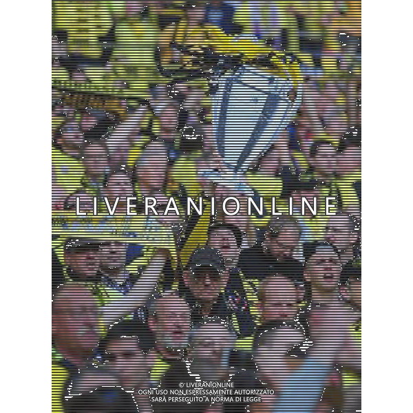 Borussia Dortmund fans before kick off (Photo by Chris Vaughan/CameraSport) Football - UEFA Champions League Final - Borussia Dortmund v Bayern Munich - Saturday 25th May 2013 - Wembley - London © CameraSport - 43 Linden Ave. Countesthorpe. Leicester. England. LE8 5PG - Tel: +44 (0) 116 277 4147 - admin@camerasport.com - www.camerasport.com AG ALDO LIVERANI S A S ONLY ITALY