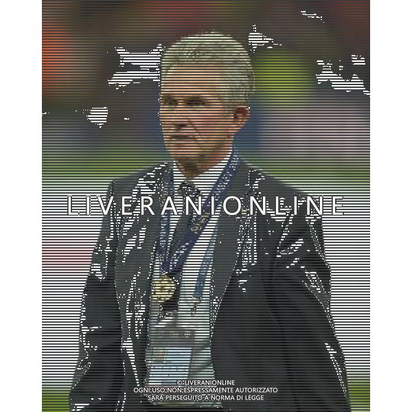 Jupp Heynckes Coach with his Winners Medal Bayern Munich Champions League Final 2013 Borussia Dortmund V Bayern Munich (1-2) 25/05/13 UEFA Champions League Final 2013 at Wembley Stadium Photo: Robin Parker Fotosports International ©PHOTOHSOT/AGENZIA ALDO LIVERANI SAS - ITALY ONLY - Borussia Dortmund - Bayern Monaco UEFA Champions League 2012/2013 Finale Londra - 25.05.2013