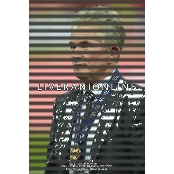 Jupp Heynckes Coach with his Winners Medal Bayern Munich Champions League Final 2013 Borussia Dortmund V Bayern Munich (1-2) 25/05/13 UEFA Champions League Final 2013 at Wembley Stadium Photo: Robin Parker Fotosports International ©PHOTOHSOT/AGENZIA ALDO LIVERANI SAS - ITALY ONLY - Borussia Dortmund - Bayern Monaco UEFA Champions League 2012/2013 Finale Londra - 25.05.2013