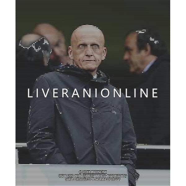 (130524) -- LONDON, May 24, 2013 () -- Pierluigi Collina, Italian former football referee, looks on before the UEFA Women\'s Champions League final match between Wolfsburg and Olympique Lyonnais in London, Britain, on May 23, 2013. Wolfsburg won the match 1-0 and claimed the title. (/Wang Lili) AG ALDO LIVERANI S A S ONLY ITALY
