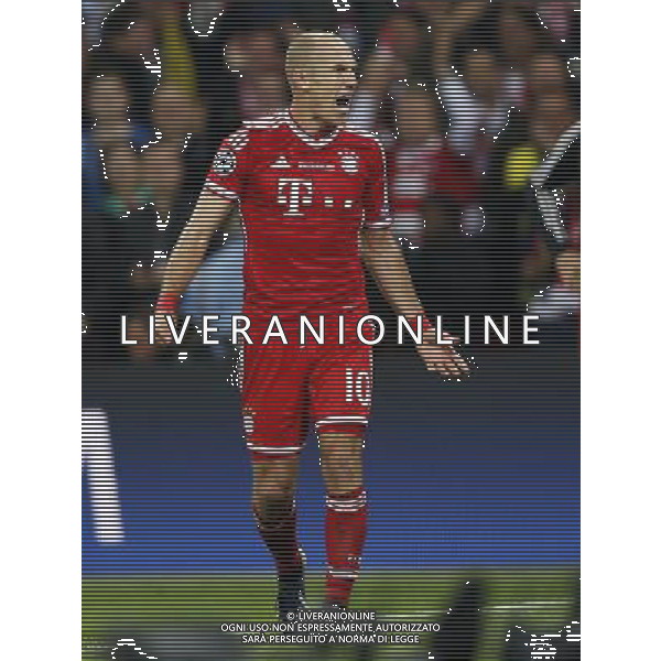 (130526) -- LONDON, May 26, 2013 () -- Arjen Robben of Bayern Munich celebrates scoring during the UEFA Champions League final football match between Borussia Dortmund and Bayern Munich at Wembley Stadium in London, Britain on May 25, 2013. Bayern Munich claimed the title with 2-1.(/Wang Lili) ©Photoshot/AGENZIA ALDO LIVERANI SAS-ITALY ONLY - EDITORIAL USE ONLY