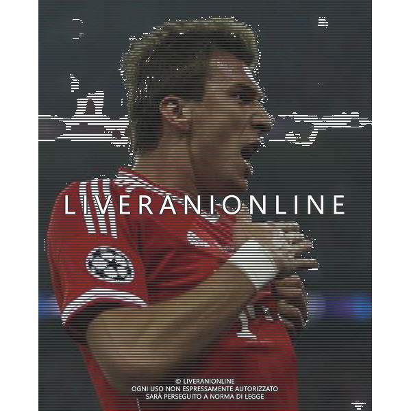 (130526) -- LONDON, May 26, 2013 () -- Mario Mandzukic of Bayern Munich celebrates scoring during the UEFA Champions League final football match between Borussia Dortmund and Bayern Munich at Wembley Stadium in London, Britain on May 25, 2013. Bayern Munich claimed the title with 2-1.(/Wang Lili) ©Photoshot/AGENZIA ALDO LIVERANI SAS-ITALY ONLY - EDITORIAL USE ONLY