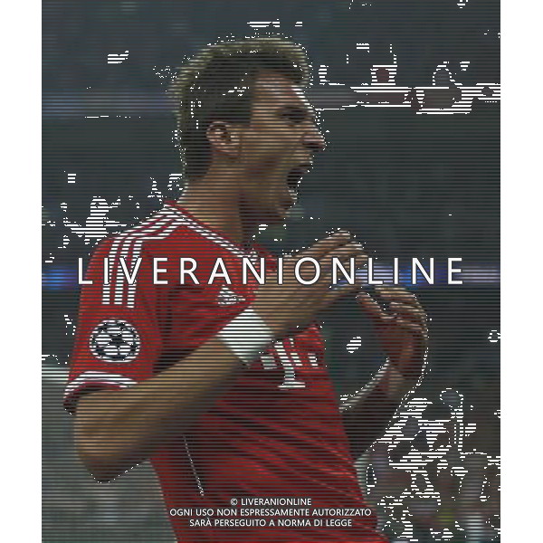 (130526) -- LONDON, May 26, 2013 () -- Mario Mandzukic of Bayern Munich celebrates scoring during the UEFA Champions League final football match between Borussia Dortmund and Bayern Munich at Wembley Stadium in London, Britain on May 25, 2013. Bayern Munich claimed the title with 2-1.(/Wang Lili) ©Photoshot/AGENZIA ALDO LIVERANI SAS-ITALY ONLY - EDITORIAL USE ONLY