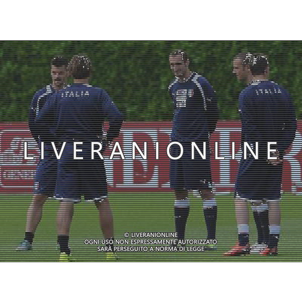 Raduno Nazionale Italiana Firenze - 29.05.2013 Allenamento Nella Foto:giorgio chiellini christian maggio e antonelli /Ph.Vitez-Ag. Aldo Liverani