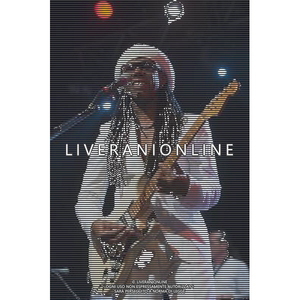 Chic performing at The Ritz, Manchester, England on 29th May 2013. Nile Rodgers, guitar / vocals. AG ALDO LIVERANI S A S ONLY ITALY