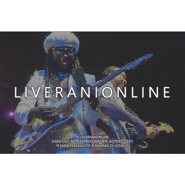 Chic performing at The Ritz, Manchester, England on 29th May 2013. Nile Rodgers, guitar / vocals and Jerry Barnes, bass. AG ALDO LIVERANI S A S ONLY ITALY
