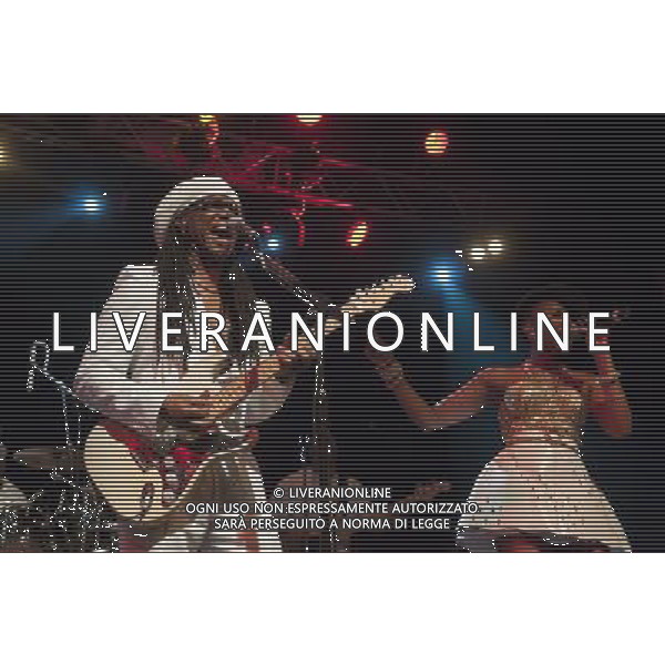 Chic performing at The Ritz, Manchester, England on 29th May 2013. Nile Rodgers, guitar / vocals. AG ALDO LIVERANI S A S ONLY ITALY