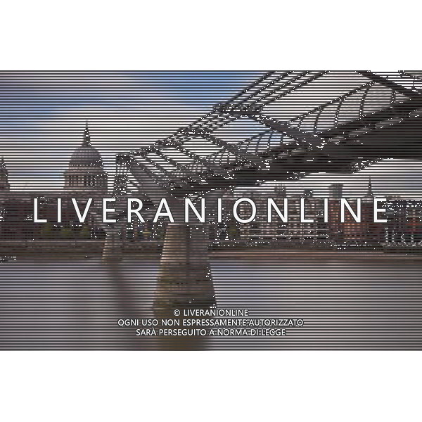 The Millennium Bridge and St Paul\'s Cathedral, London, England AG ALDO LIVERANI S A S ONLY ITALY