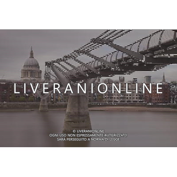 The Millennium Bridge and St Paul\'s Cathedral, London, England AG ALDO LIVERANI S A S ONLY ITALY