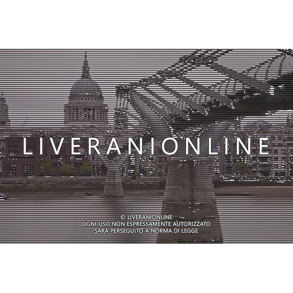 The Millennium Bridge and St Paul\'s Cathedral, London, England AG ALDO LIVERANI S A S ONLY ITALY