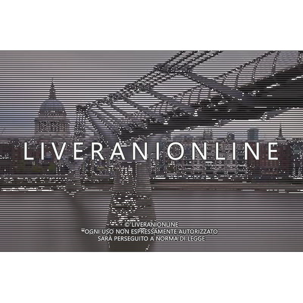 The Millennium Bridge and St Paul\'s Cathedral, London, England AG ALDO LIVERANI S A S ONLY ITALY