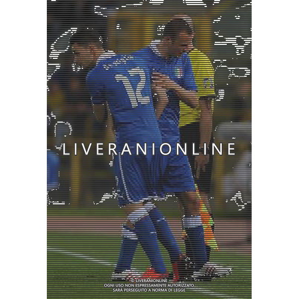 Gara Amichevole Bologna - 31.05.2013 Italia-San Marino Nella Foto:antonelli esce per infortunio /Ph.Vitez-Ag. Aldo Liverani