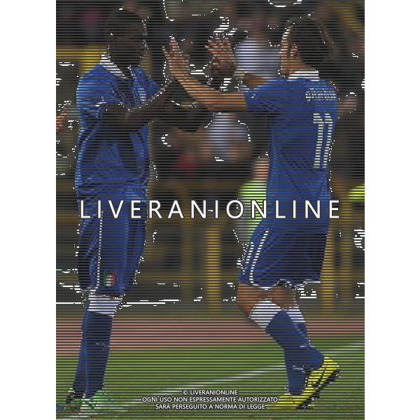 Gara Amichevole Bologna - 31.05.2013 Italia-San Marino Nella Foto:balotelli sostituisce gilardino /Ph.Vitez-Ag. Aldo Liverani