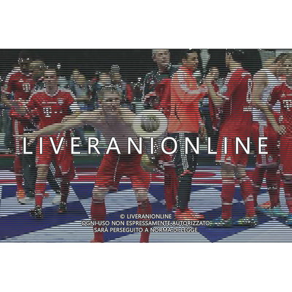 (130602) -- BERLIN, June 2, 2013 () -- Bayern Munich\'s Bastian Schweisteiger (Front) celebrates victory against VfB Stuttgart in their German soccer cup (DFB Pokal) final match in Berlin, Germany, June 1, 2013. Bayern Munich won 3-2 and became the first German club to wrap up a historic treble including the Bundesliga title, German Cup and UEFA Champions League. (/Luo Huanhuan) AG ALDO LIVERANI SAS ONLY ITALY