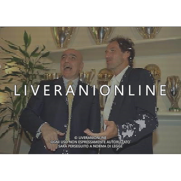 MILANO 23/06/1997 SEDE MILAN VIA TURATI FRANCO BARESI NOMINATO VICE PRESIDENTE MILAN CALCIO NELLA FOTO FRANCO BARESI ADRIANO GALLIANI AG DFP-AG ALDO LIVERANI S A S