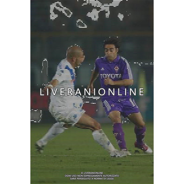 BRESCIA-FIORENTINA COPPA ITALIA TIM CUP 29/09/04 NELLA FOTO LUIGI DI BIAGIO E FABRIZIO MICCOLI FOTO FILIPPO VENEZIA/AGENZIA ALDO LIVERANI