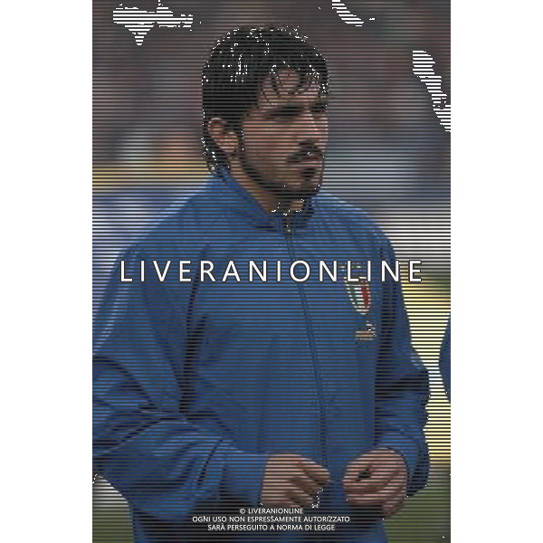 MILANO,26-03-05 DFP/FOTO GIORGIO RAVEZZANI ITALIA-SCOZIA: GENNARO GATTUSO AG ALDO LIVERANI S A S