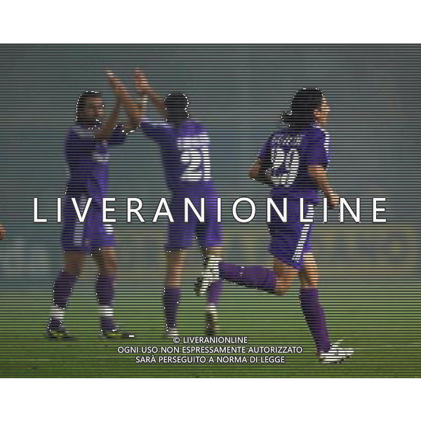 BRESCIA-FIORENTINA COPPA ITALIA TIM CUP 29/09/04 NELLA FOTO ESULTANZA DI GUIGOU GIANNI FOTO FILIPPO VENEZIA/AGENZIA ALDO LIVERANI