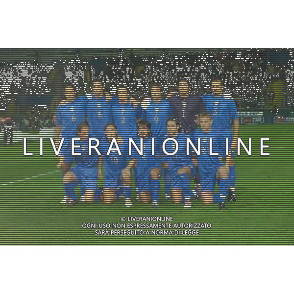 STADIO TARDINI DI PARMA 13/10/2004 ITALIA-BIELORUSSIA NELLA FOTO FORMAZIONE ITALIA FOTO DFP-AG ALDO LIVERANI SAS
