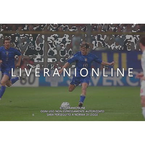 STADIO TARDINI DI PARMA 13/10/2004 ITALIA-BIELORUSSIA NELLA FOTO FRANCESCO TOTTI FOTO DFP-AG ALDO LIVERANI SAS