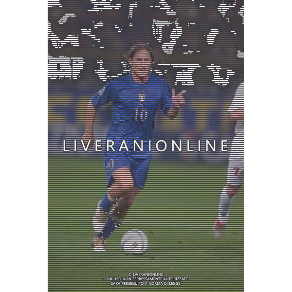 STADIO TARDINI DI PARMA 13/10/2004 ITALIA-BIELORUSSIA NELLA FOTO FRANCESCO TOTTI FOTO DFP-AG ALDO LIVERANI SAS