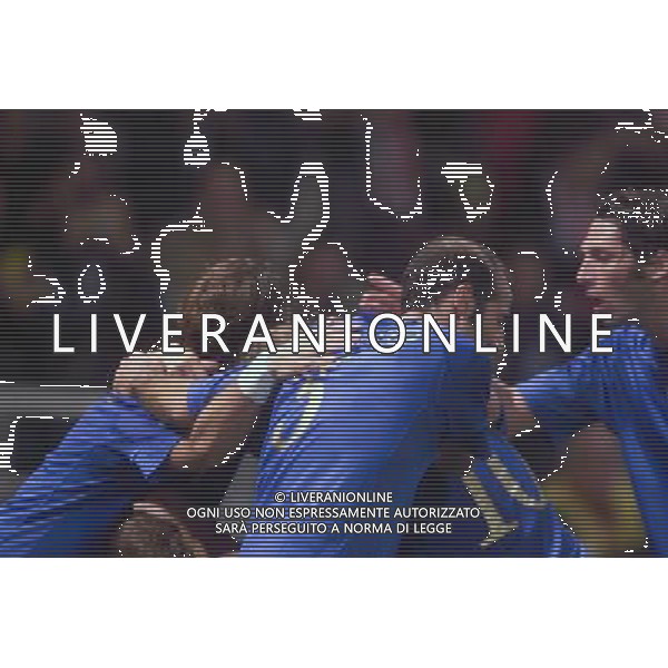 STADIO TARDINI DI PARMA 13/10/2004 ITALIA-BIELORUSSIA NELLA FOTO ABBRACCI ITALIA FOTO DFP-AG ALDO LIVERANI SAS