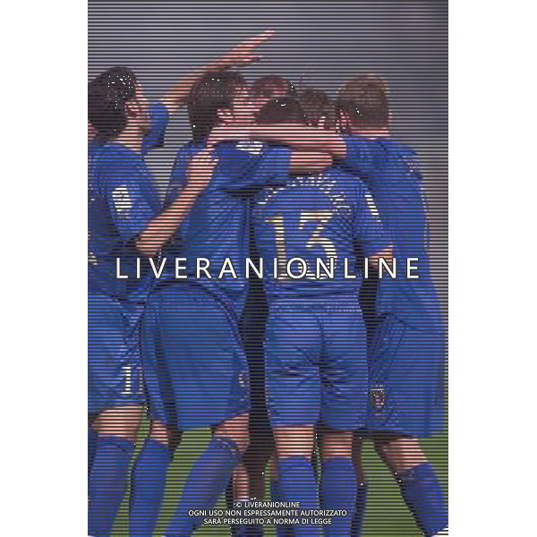 STADIO TARDINI DI PARMA 13/10/2004 ITALIA-BIELORUSSIA NELLA FOTO DOPO GOL TOTTI FOTO DFP-AG ALDO LIVERANI SAS