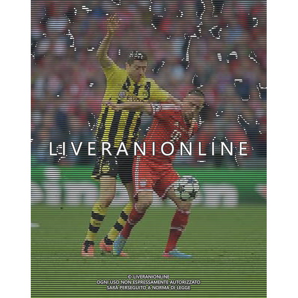 Franck Ribery Bayern Munich Champions League Final 2013 Robert Lewandowski Borussia Dortmund Borussia Dortmund V Bayern Munich (1-2) 25/05/13 UEFA Champions League Final 2013 at Wembley Stadium Photo: Robin Parker Fotosports International ©photoshot/AGENZIA ALDO LIVERANI SAS - ITALY ONLY - Borussia Dortmund - Bayern Monaco UEFA Champions League 2012/2013 Finale Londra - 25.05.2013