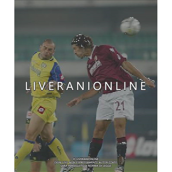 VERONA 29 / 09 / 2004 CHIEVO-TORINO COPPA ITALIA TIM CUP 2004 NELLA FOTO: SIMONE TIRIBOCCHI E MAURIZIO PECCARISI FOTO PAOLA GARBUIO / ALDO LIVERANI s.a.s 