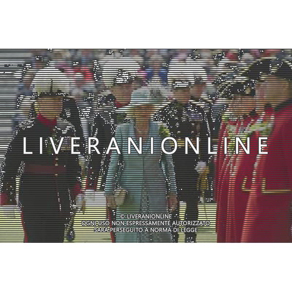 Camilla, the Duchess of Cornwall attends the annual Founders day parade, At the Royal hospital Chelsea. ©photoshot/AGENZIA ALDO LIVERANI SAS - ITALY ONLY - REALI INGLESI: Camilla, Duchessa di Cornovaglia incontra i pensionati di Chelsea al Royal Hospital prima della Founders annuale Day Parade