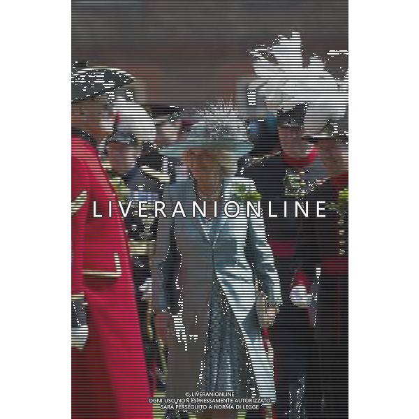 Camilla, the Duchess of Cornwall attends the annual Founders day parade, At the Royal hospital Chelsea. ©photoshot/AGENZIA ALDO LIVERANI SAS - ITALY ONLY - REALI INGLESI: Camilla, Duchessa di Cornovaglia incontra i pensionati di Chelsea al Royal Hospital prima della Founders annuale Day Parade