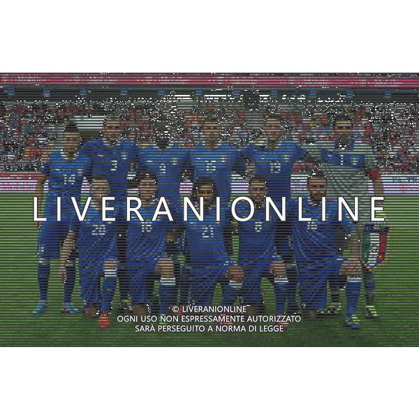 Qualificazioni ai Campionati Mondiali di Calcio Brasile FIFA 2014 Gruppo B Praga - 07.06.2013 Repubblica Ceca-Italia Nella Foto:itali squadra formazione: el shaarawy,chiellini,balotelli,barzagli,bonucci,buffon,abate,montolivo,pirlo,marchisio,de rossi /Ph.Vitez-Ag. Aldo Liverani