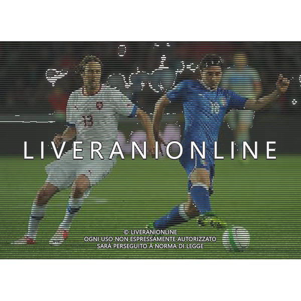 Qualificazioni ai Campionati Mondiali di Calcio Brasile FIFA 2014 Gruppo B Praga - 07.06.2013 Repubblica Ceca-Italia Nella Foto:montolivo-plasil /Ph.Vitez-Ag. Aldo Liverani