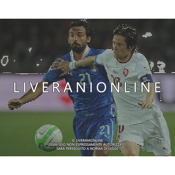 Qualificazioni ai Campionati Mondiali di Calcio Brasile FIFA 2014 Gruppo B Praga - 07.06.2013 Repubblica Ceca-Italia Nella Foto:rosicky-pirlo /Ph.Vitez-Ag. Aldo Liverani