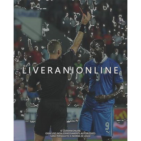 Qualificazioni ai Campionati Mondiali di Calcio Brasile FIFA 2014 Gruppo B Praga - 07.06.2013 Repubblica Ceca-Italia Nella Foto:balotelli espulso /Ph.Vitez-Ag. Aldo Liverani