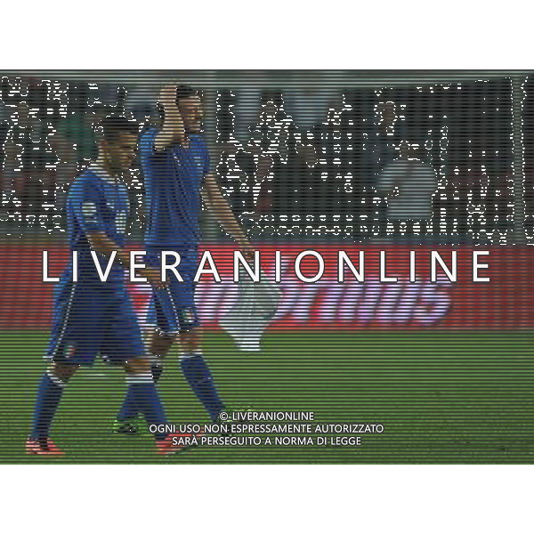Qualificazioni ai Campionati Mondiali di Calcio Brasile FIFA 2014 Gruppo B Praga - 07.06.2013 Repubblica Ceca-Italia Nella Foto:montolivo e giovinco escono delusi /Ph.Vitez-Ag. Aldo Liverani