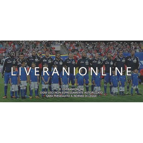 Qualificazioni ai Campionati Mondiali di Calcio Brasile FIFA 2014 Gruppo B Praga - 07.06.2013 Repubblica Ceca-Italia Nella Foto:Italia Gruppo duranti l\'inno nazionale /Ph.Vitez-Ag. Aldo Liverani